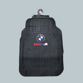 BMW Universal PVC Rubber Floor Mat Red and Black Mix Design 5 Pcs - Rubber Floor Mats | Car Mats | Vehicle Mats | Foot Mat For Car | Latex Mats